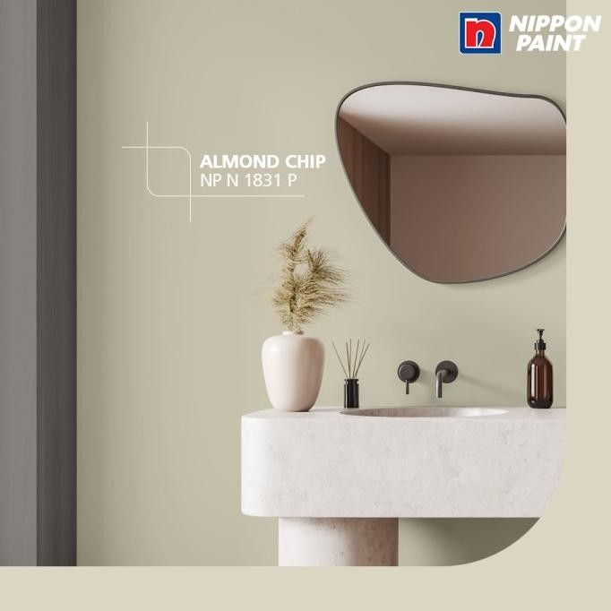 

cat tembok interior nippon vinilex/spotless/satin glo-almond chip termurah