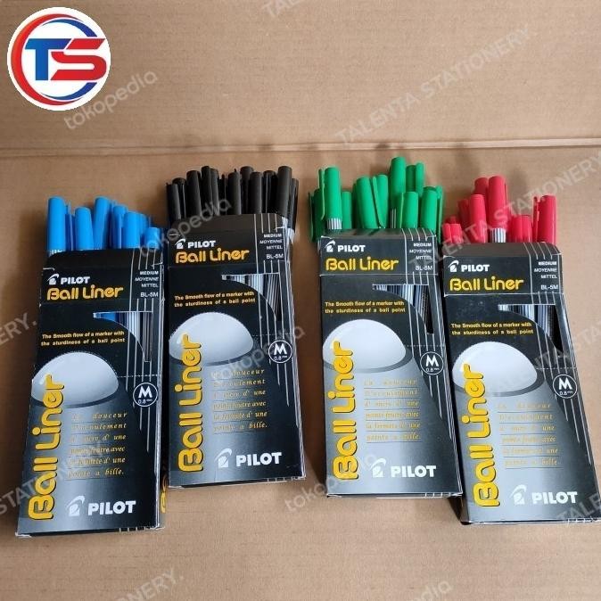 

pulpen pilot balliner (M. 0.8mm) warana hitam & biru.