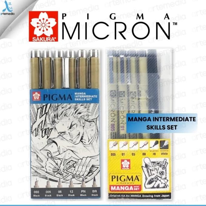 

Produk Baru!! Drawing Pen Sakura Pigma Micron Manga Basic Set Pulpen Gambar