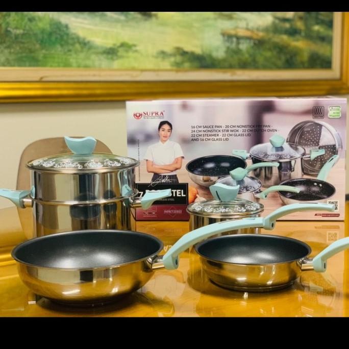 Siap Kirim Panci Set 7 Pcs Supra Chef Renata Moeloek I Cookware set Supra 7 piece