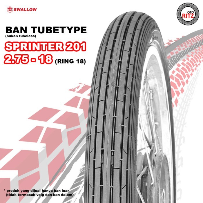 Ban Luar Motor Swallow 275-18 Atau 2.75-18 Tt Sprinter Classic Chopper #Gratisongkir #Sale #Discount