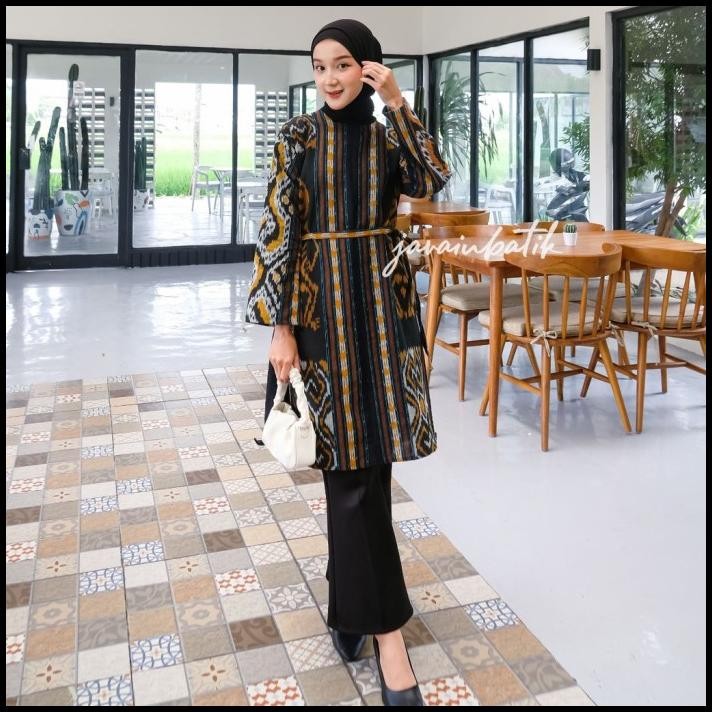 Terbaru Tunik Tenun Ikat Troso Etnik  Tunik Etnik Tenun Sandrea1 Best Seller