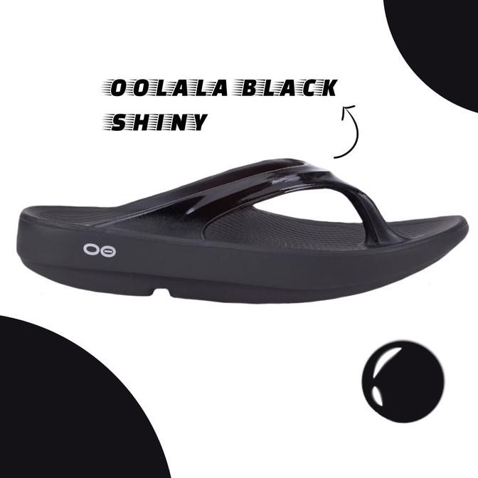 Oofos Women Sandal Oolala Thong Black Black