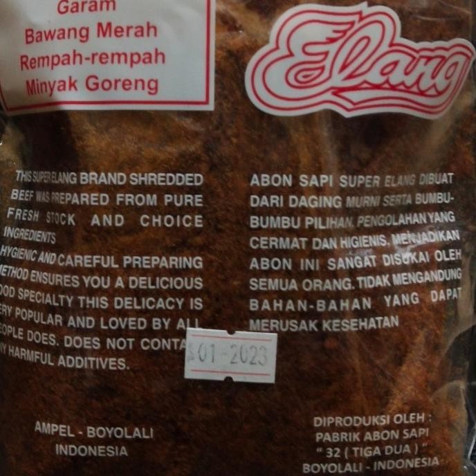 

Abon Sapi SUPER "ELANG" 250 gram Asli Boyolali L88S