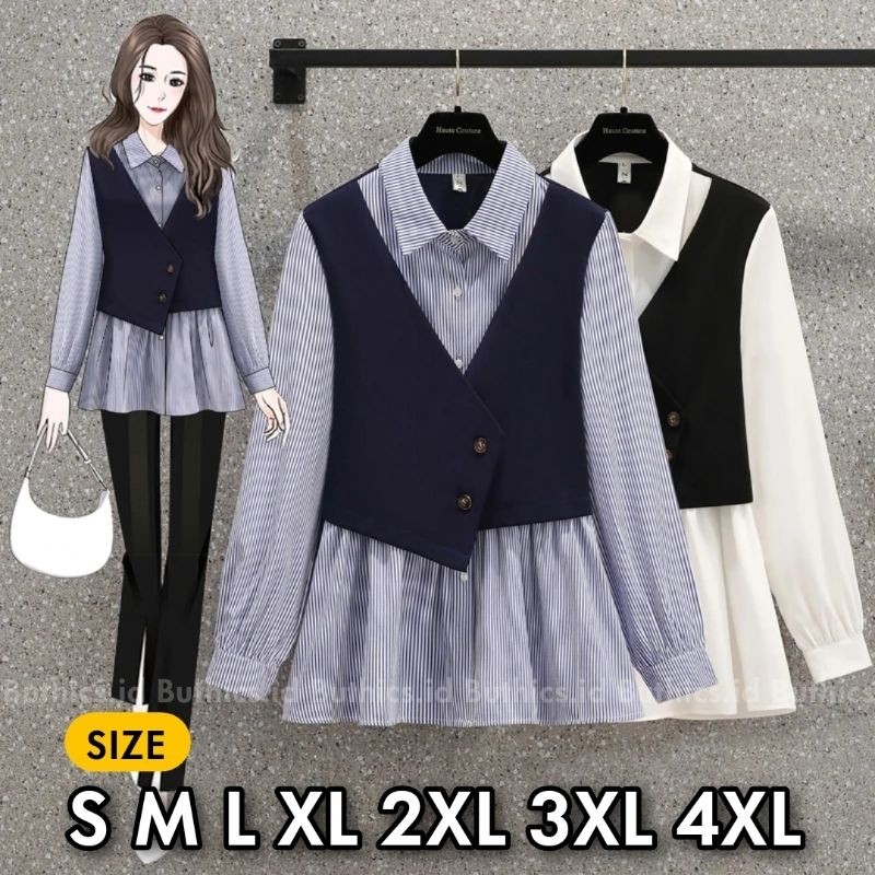 Pakaian Cwe Blous Cewek Kekinian Bju Wanita Blose Blouse Jumbo Terbaru 2024 Baju Bkouse Putih Bsju A