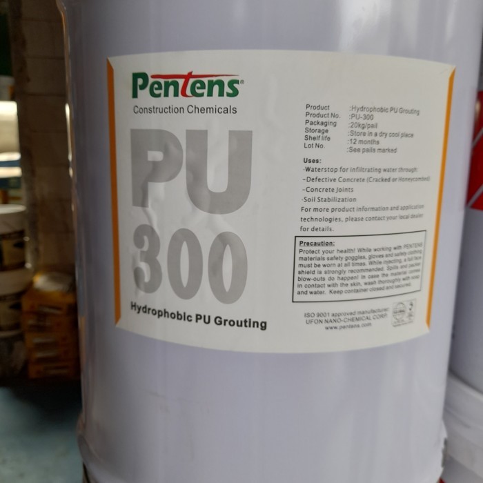 TERBARU pu 300 pentens/bahan injeksi beton foam 1 komponen 20 kg