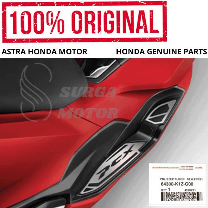 Aksesoris Panel Step Floor Pijakan Kaki PCX 160 K1Z Original Honda AHM  64300-K1Z-G00 Ijakan Kaki Al