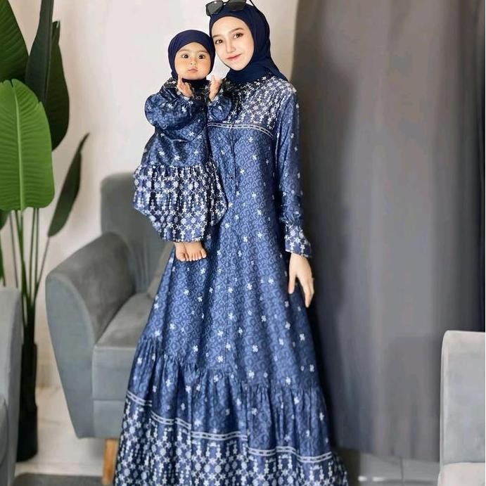 Zalira Kids - Dress Couple Zaheera | Baju Gamis Couple Ibu dan anak perempuan / Dress couple mom and
