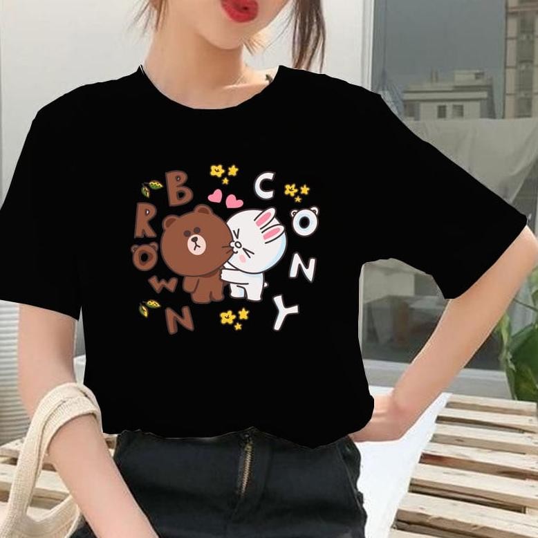 Promo Kaos Uniqlo Lucu Wanita Cewek Remaja Jumbo Oversize Atasan Lengan Pendek