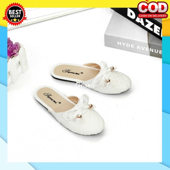 Sepatu Pesta Anak Perempuan Usia 1 2 3 4 5 Tahun Mini Heels Jhn Jeans Navy Motif Pita Cantik Sandal 