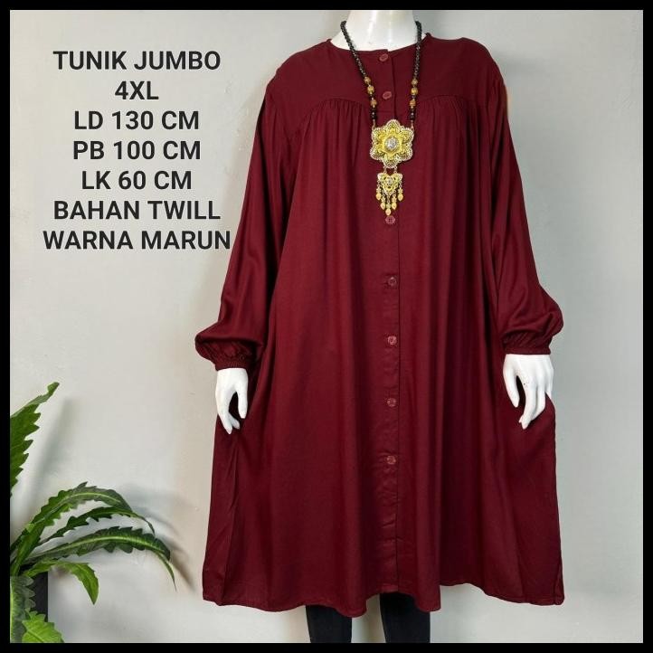 Long Tunik Jumbo Ld 130 Cm Model Kekinian Best Seller