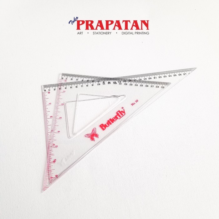 

Penggaris Segitiga Butterfly no 10 / Triangle Ruler