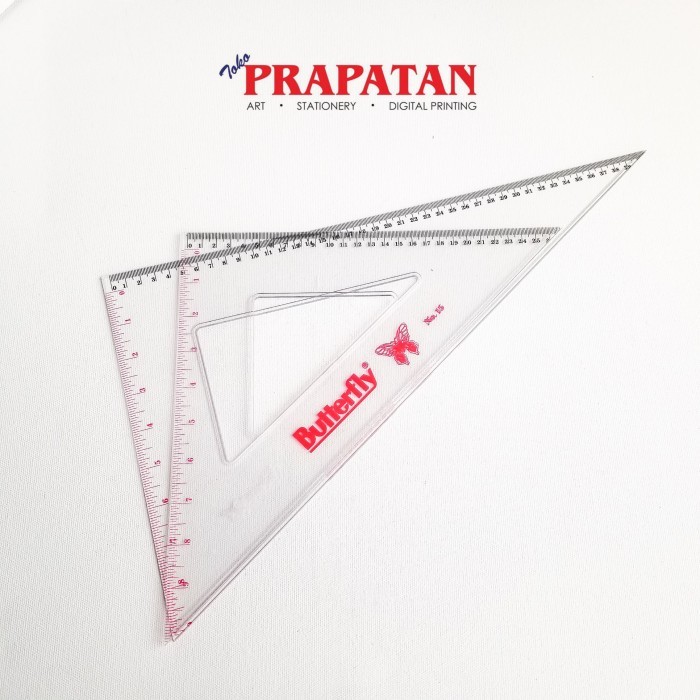 

Penggaris Segitiga Butterfly no 15 / Triangle Ruler