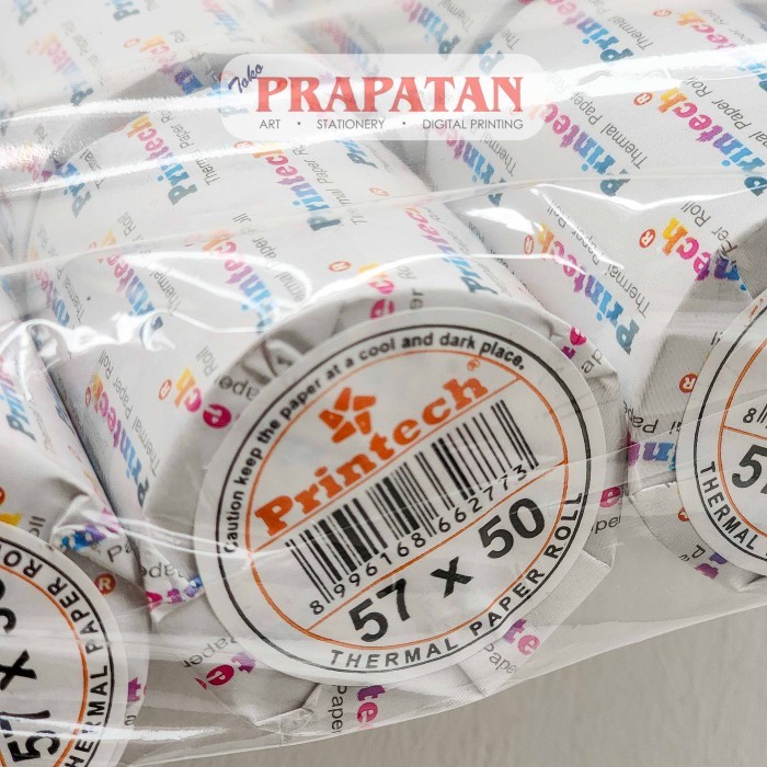 

Printech Thermal Paper Roll 57X50 | Kertas Termal Kasir