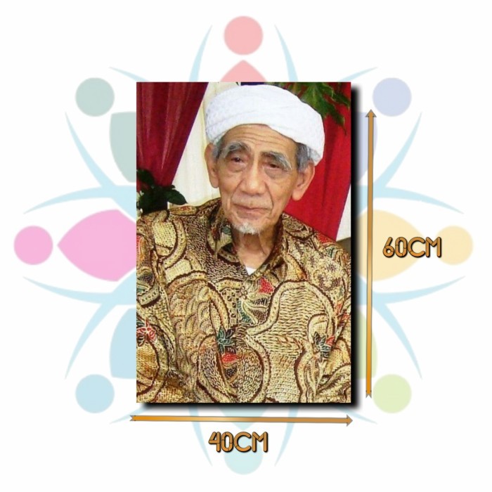 MOKUN HIASAN DINDING POSTER KAYU ULAMA MBAH MOEN