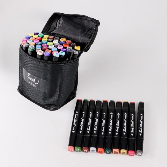 

Spidol Dua Sisi Art Pen Art Marker Set 48 Warna Mewarnai Termurah