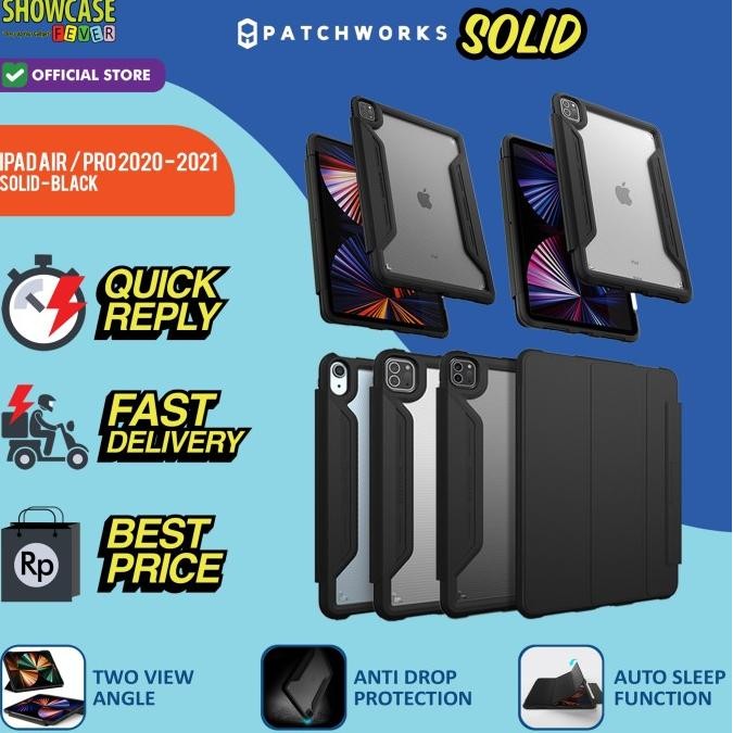 

Terlaris Patchworks Ipad Pro Solid Book Case Folio Anti Crack Tahan Banting Ready Stok