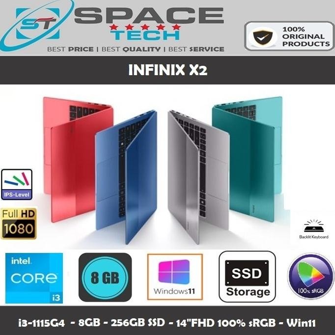 Laptop Infinix X2 I3-1115G4 8Gb 256Gb Ssd 14"Fhd Win11