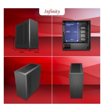 Casing Pc Infinity C13 Full Tower Include 4 Fan - Case Server Garansi