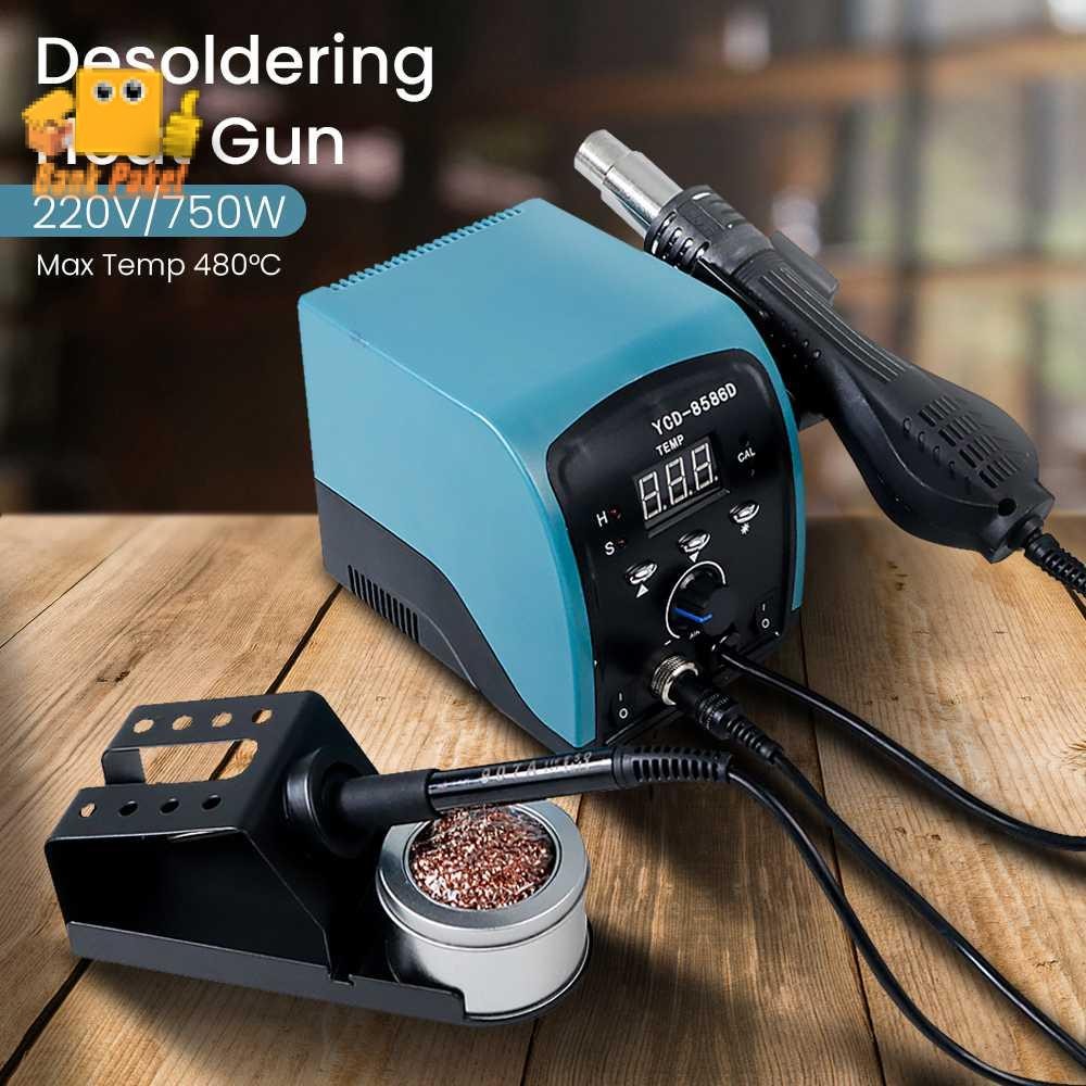 YCD Desoldering Heat Gun Solder dengan Stasiun 220V/750W - YCD-8586D
