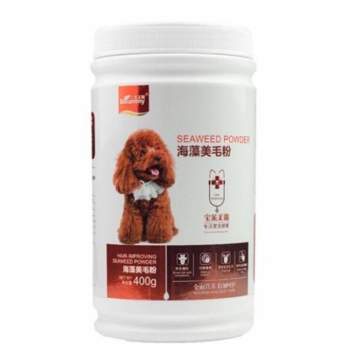 

BARU SEAWEED POWDER VITAMIN BULU ANJING POODLE COLOUR 400GR BB