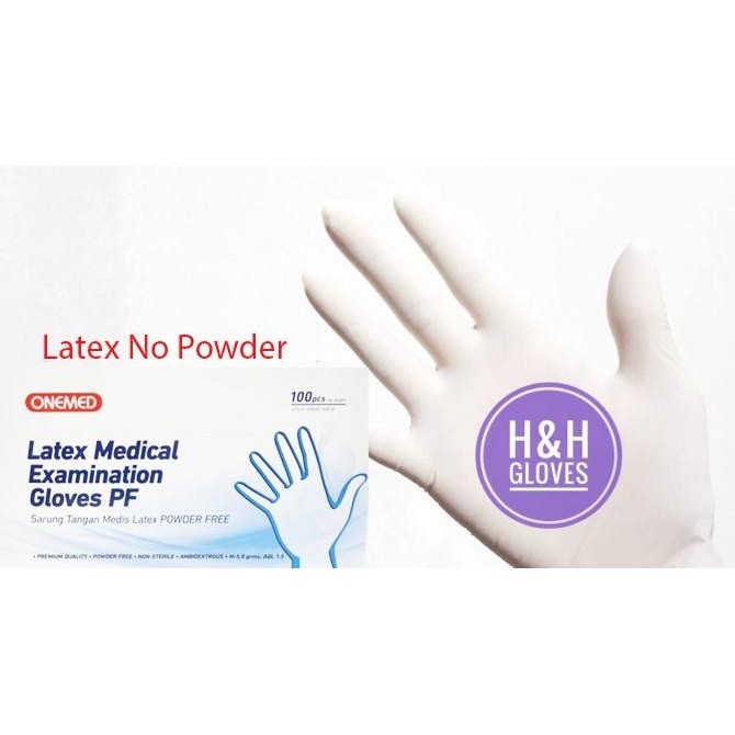 

BARU SARUNG TANGAN ONEMED / ONEGLOVE / SARUNG TANGAN LATEX NO POWDER ONEMED