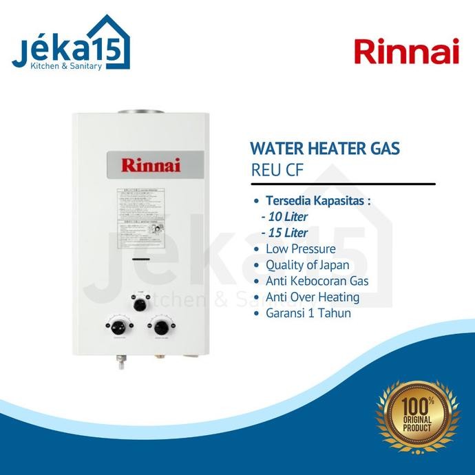 PROMO WATER HEATER GAS//PEMANAS AIR GAS//10 LITER//RINNAI REU-10 CF