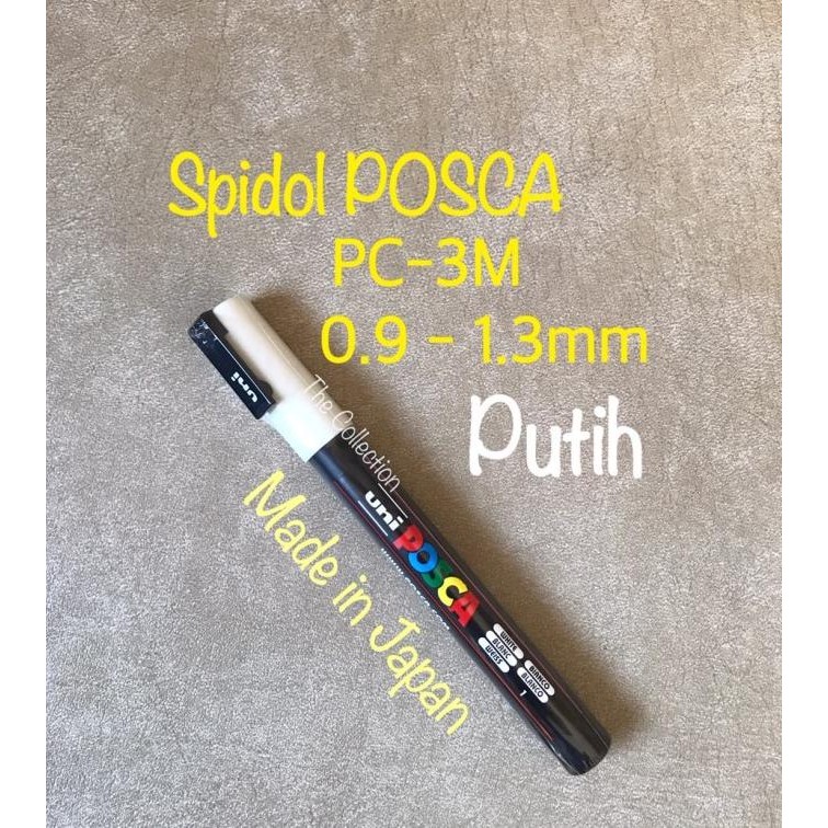

ATK0643PC 0.9-1.3mm PUTIH PC-3M Spidol POSCA Marker Pen UNI kaca glass Termurah