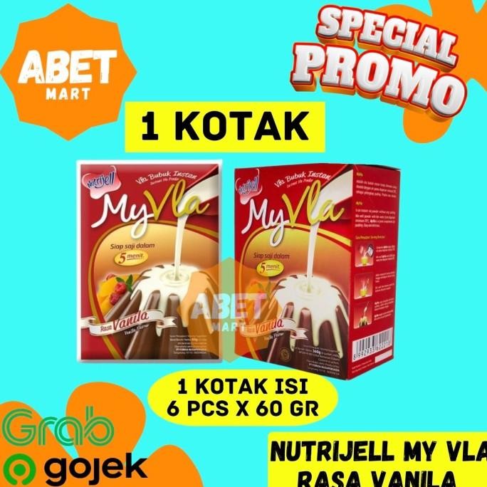 

BARU MYVLA NUTRIJELL VLA BUBUK INSTAN RASA VANILA 1 KOTAK ISI 6 PCS 60GR - 60 GR VANILLA POWDER SASET MY VLA FLA PUDING SUSU