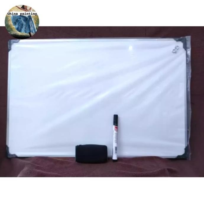 

Papan Tulis/Whiteboard Mini Uk 60cmx80cm Free Spidol + Penghapus Termurah