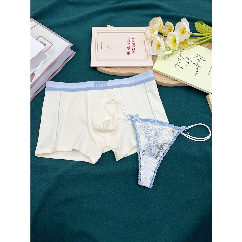 Couple Underwear Set Pure Cotton Lace New Sexy Couple Underwear