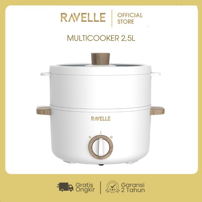 Ravelle Panci Listrik Multicooker - Panci Portable Multifungsi 2.5L