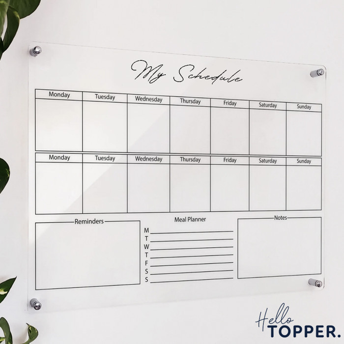 

HOT SALE! Papan Jadwal Akrilik Wall Planner Schedule Board Papan Jadwal