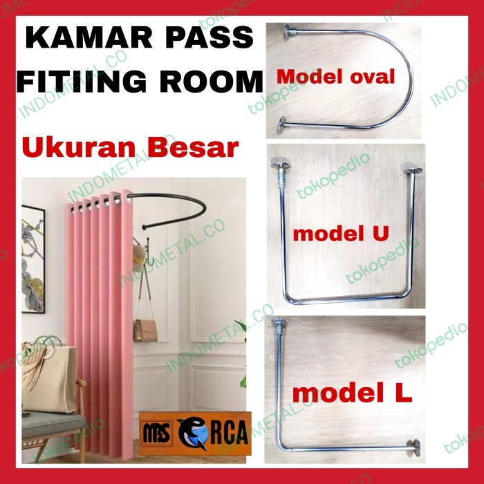 fitting room kamar pass gantungan gorden fitting room