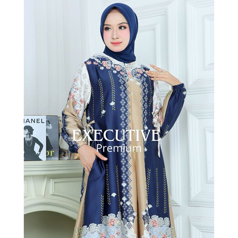 MU1 GAMIS MAXMARA SILK PREMIUM MOTIF TERBARU WANITA MUSLIM MEDINA JUMBO EXECUTIVE PREMIUM AQM