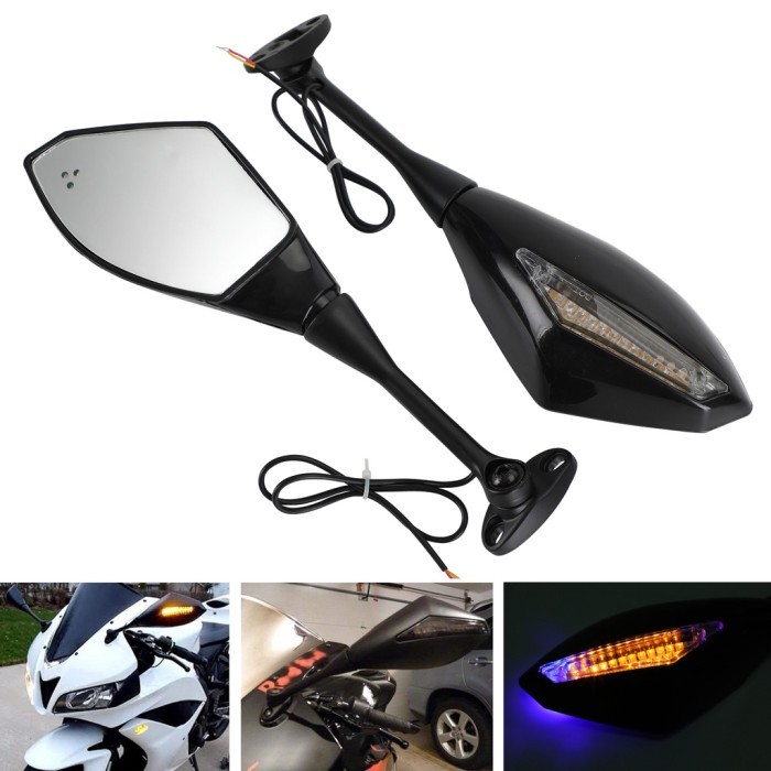 Kaca Spion w Sein LED Untuk Honda CBR600RR 03-14 CBR1000RR 04-07