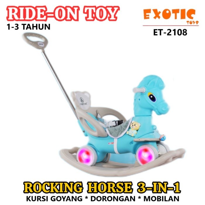 Kuda Goyang Mainan Anak Exotic ET2108 Sabuk Pengaman Rocking Horse