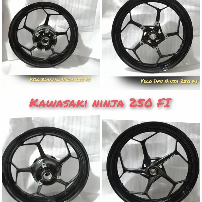 Velg Pelk Set Depan Belakang Kawasaki Ninja 250 Fi Z250Fi Orisinil Barang Langka