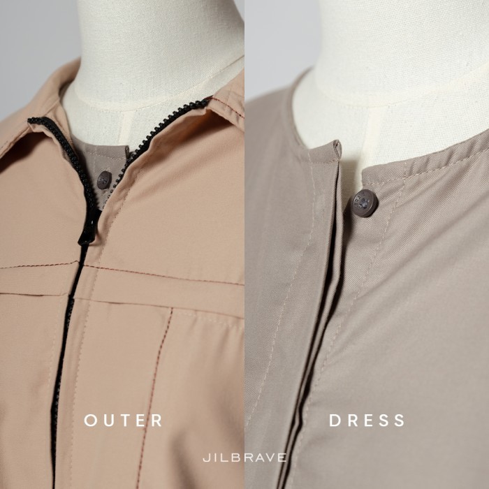 Sale Jilbrave Heera Dress 2 In 1 Gamis Set Outer Wanita Outdoor Sporty Dengan Style Casual Boyish