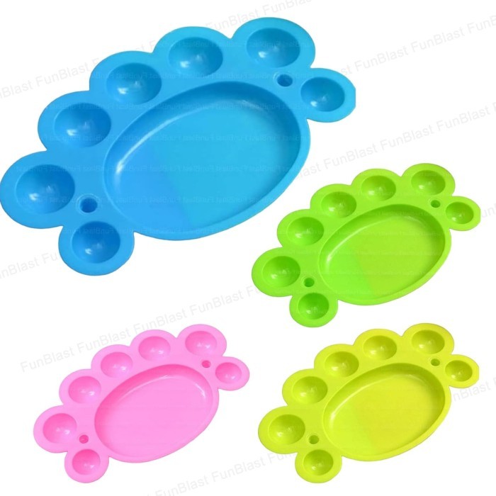 

Palet Lukis Bentuk Kaki Warna-Warni Tempat Cat Painting Pallete