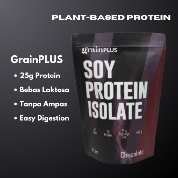 

TERLARIS TERLARIS TERLARIS GRAINPLUS SOY PROTEIN ISOLATE SUSU KEDELAI PROTEIN TINGGI RASA COKLAT -
