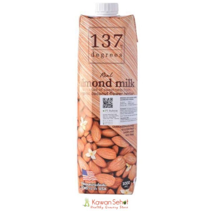 

TERLARIS TERLARIS TERLARIS 137 DEGREES REAL ALMOND MILK WITH ORGANIC COCONUT FLOWER NECTAR 1LITER