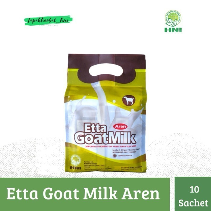 

TERLARIS TERLARIS TERLARIS ETTA GOAT MILK GULA AREN HNI SUSU KAMBING ETAWA ISI 10 SACHET MURAH!!!