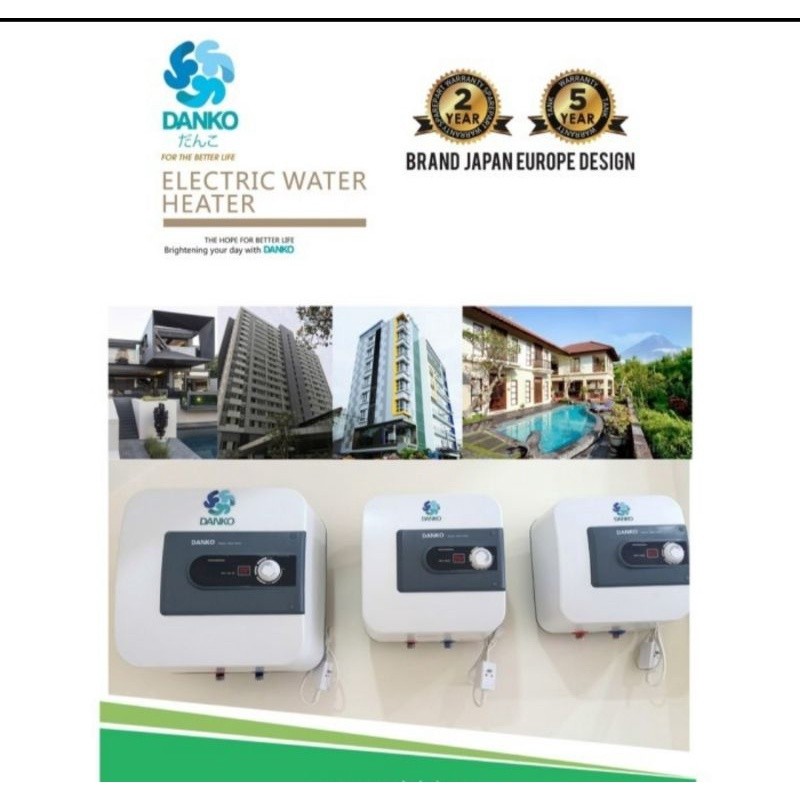 Water Heater Listrik 15 Liter Danko DA-15 ES 200 watt Water Heater Listrik Low Watt