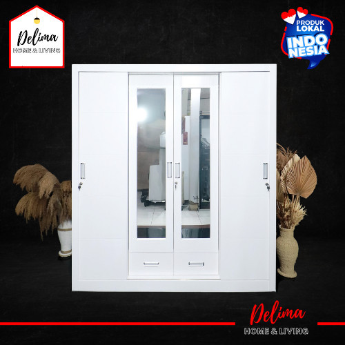 Lemari Pakaian Sliding 4 Pintu