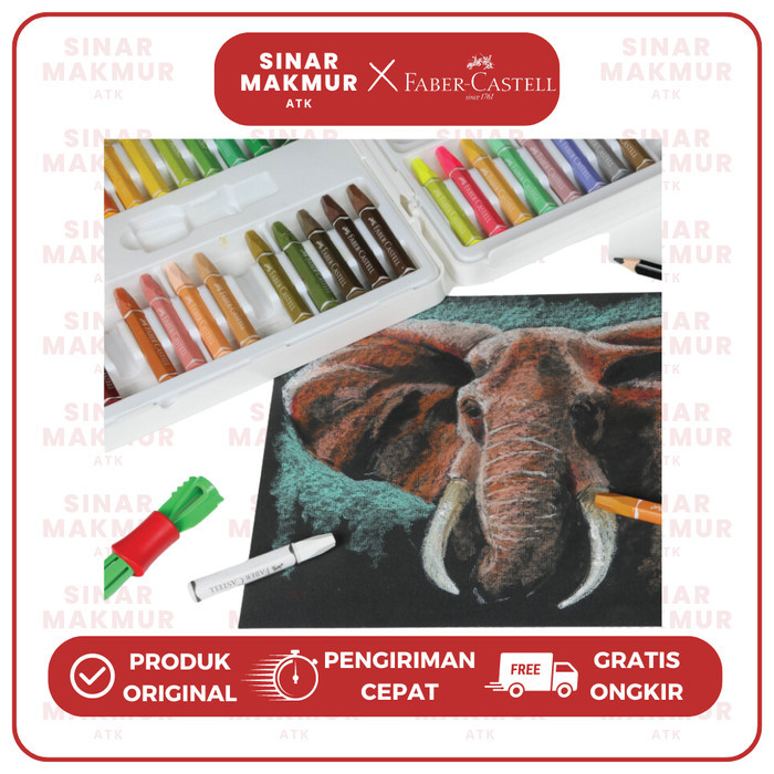 

Hexagonal Crayon/Oil Pastel 48 Warna Faber Castell (Set)
