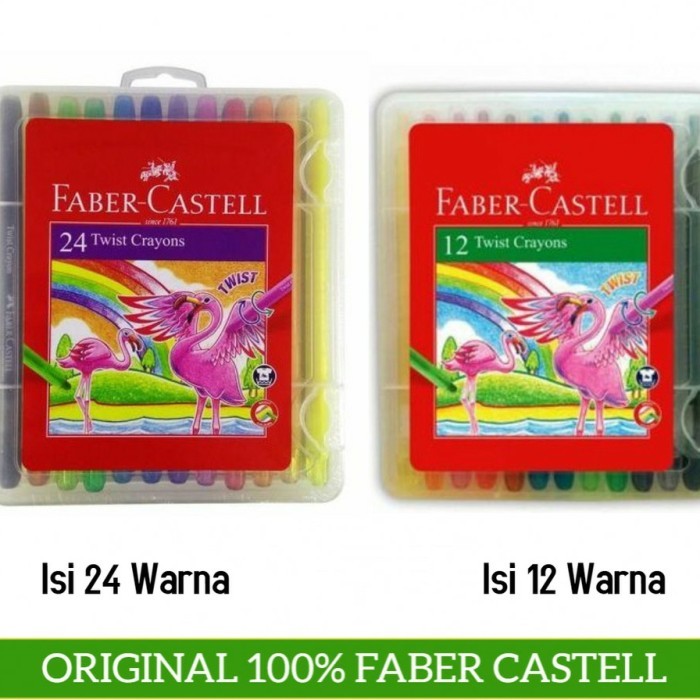 

SET 12 WARNA KRAYON PUTAR FABER CASTELL TWIST CRAYON