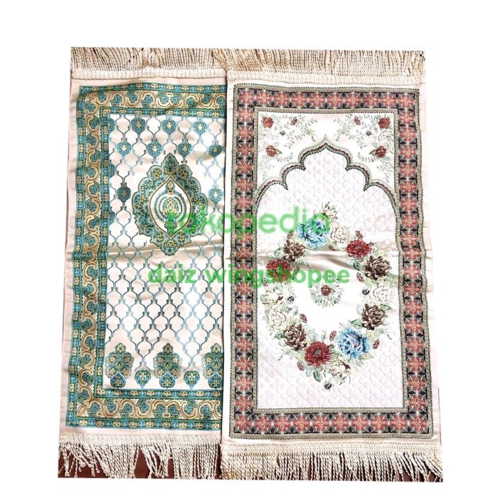 Sajadah Turki / Sajadah Muka / Sajadah Mini Full Bordir Kepang Super