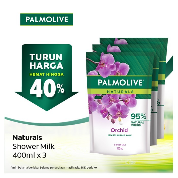 Palmolive Naturals Milk & Orchid Refill Sabun Mandi 400Ml - Isi 3