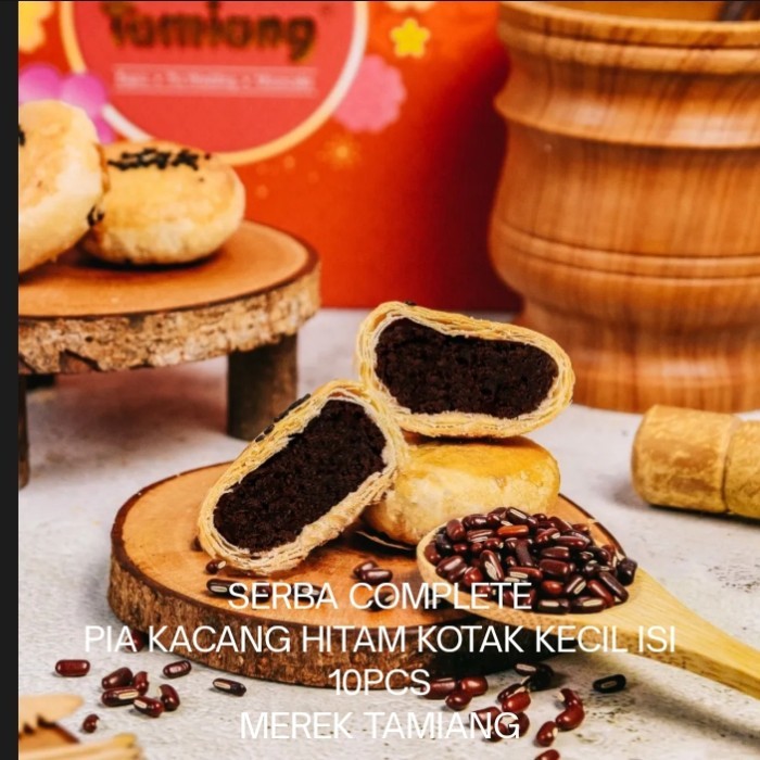 

\"\"\"\] PIA KACANG HITAM RED BEAN TAUSA HITAM KOTAK KECIL ISI 10 PCS MEREK TAMIANG OLEH OLEH KHAS